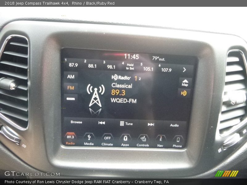 Rhino / Black/Ruby Red 2018 Jeep Compass Trailhawk 4x4