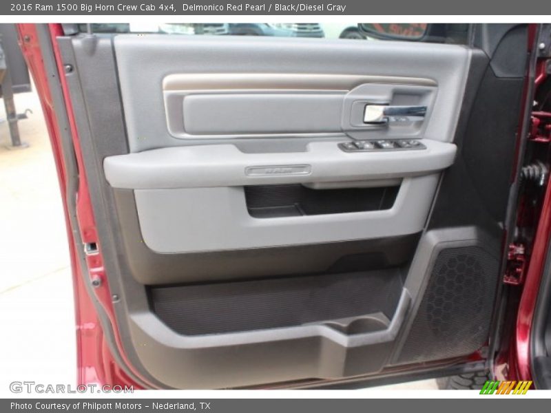 Delmonico Red Pearl / Black/Diesel Gray 2016 Ram 1500 Big Horn Crew Cab 4x4