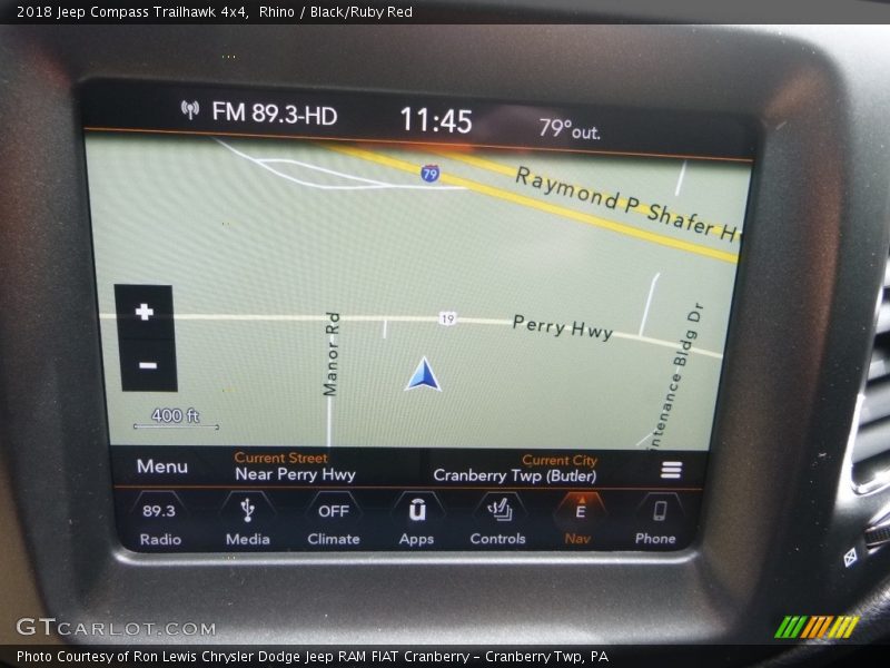 Rhino / Black/Ruby Red 2018 Jeep Compass Trailhawk 4x4