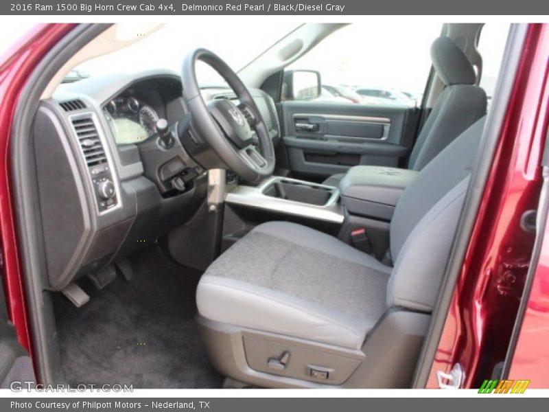 Delmonico Red Pearl / Black/Diesel Gray 2016 Ram 1500 Big Horn Crew Cab 4x4
