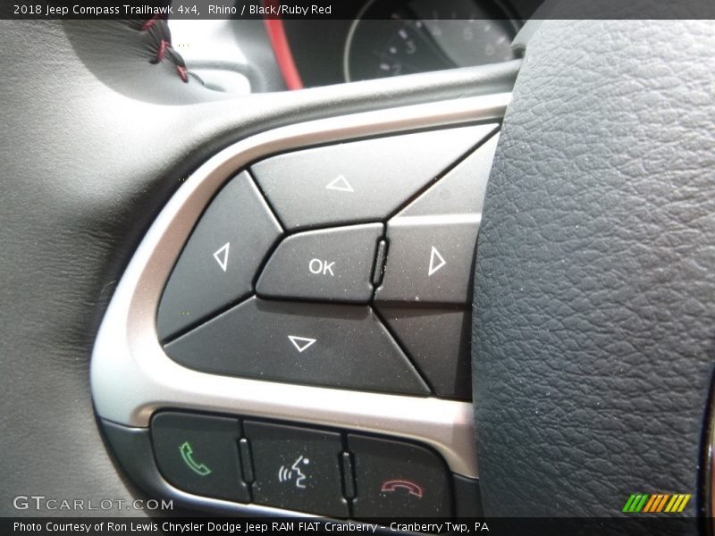 Rhino / Black/Ruby Red 2018 Jeep Compass Trailhawk 4x4