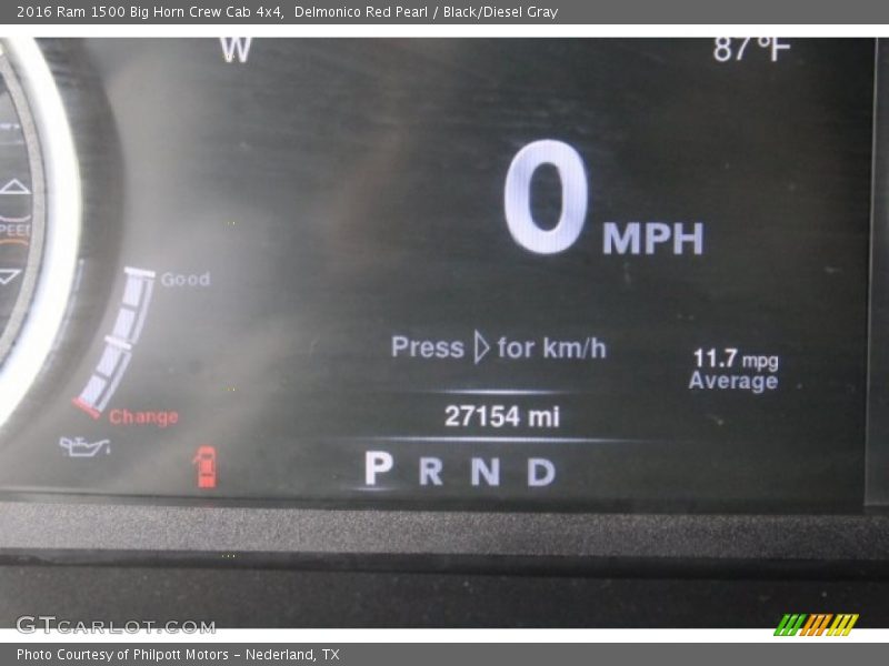 Delmonico Red Pearl / Black/Diesel Gray 2016 Ram 1500 Big Horn Crew Cab 4x4