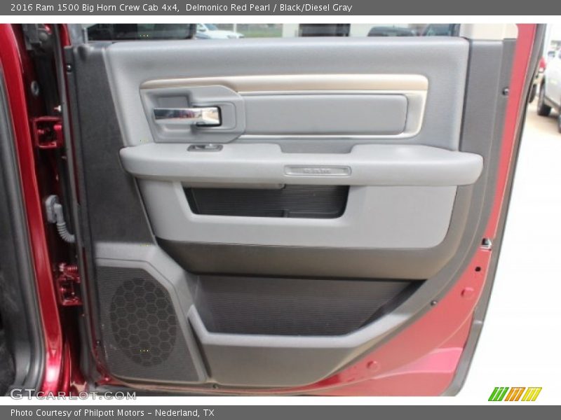 Delmonico Red Pearl / Black/Diesel Gray 2016 Ram 1500 Big Horn Crew Cab 4x4