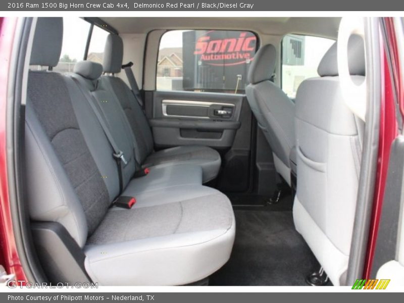 Delmonico Red Pearl / Black/Diesel Gray 2016 Ram 1500 Big Horn Crew Cab 4x4