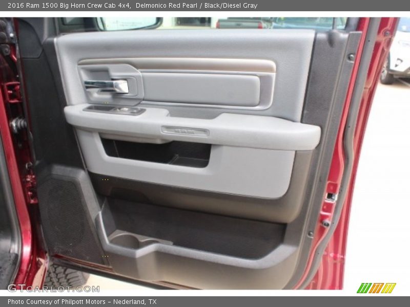 Delmonico Red Pearl / Black/Diesel Gray 2016 Ram 1500 Big Horn Crew Cab 4x4