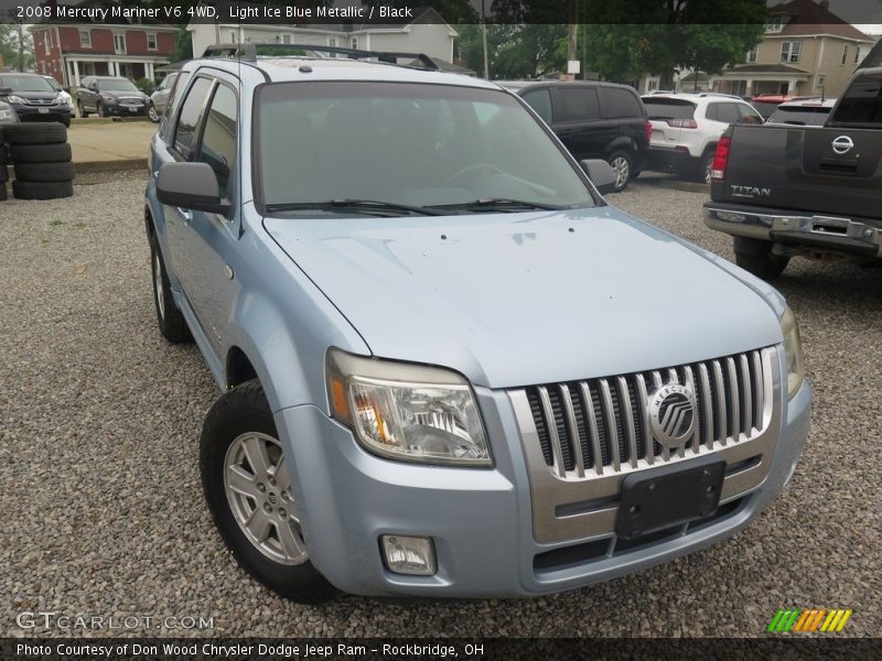 Light Ice Blue Metallic / Black 2008 Mercury Mariner V6 4WD