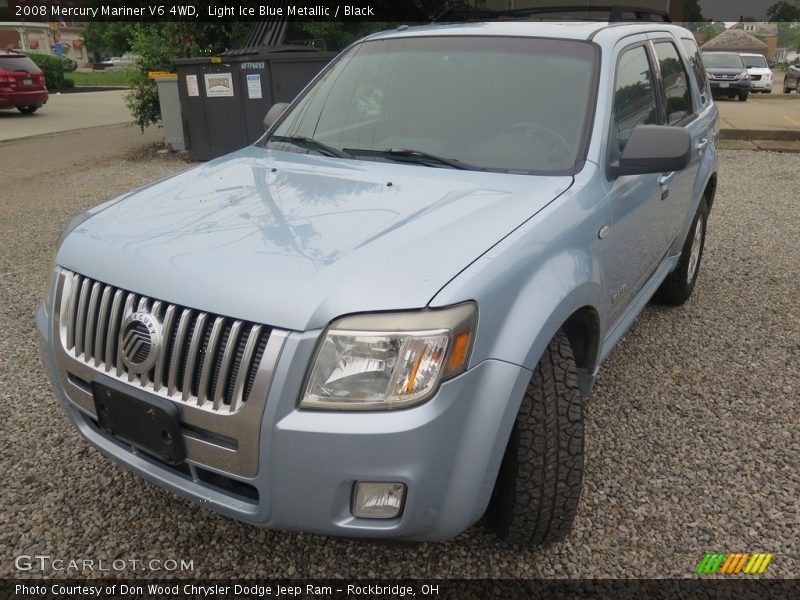 Light Ice Blue Metallic / Black 2008 Mercury Mariner V6 4WD