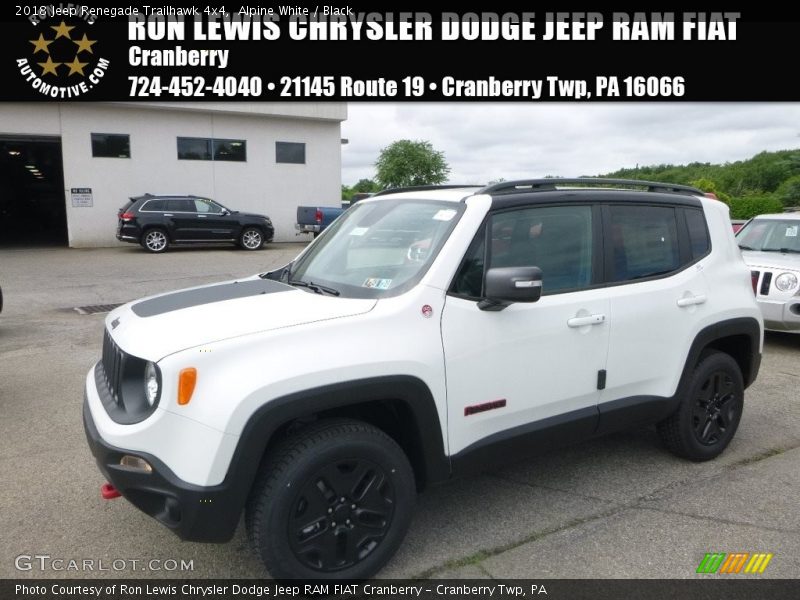 Alpine White / Black 2018 Jeep Renegade Trailhawk 4x4