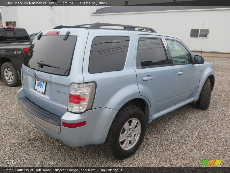 Light Ice Blue Metallic / Black 2008 Mercury Mariner V6 4WD