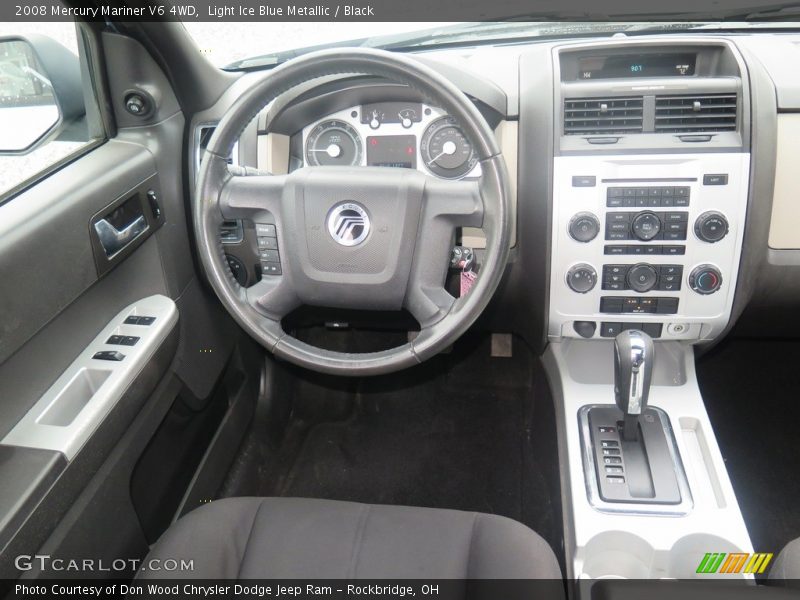 Light Ice Blue Metallic / Black 2008 Mercury Mariner V6 4WD
