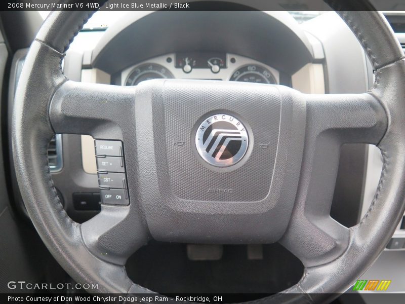 Light Ice Blue Metallic / Black 2008 Mercury Mariner V6 4WD