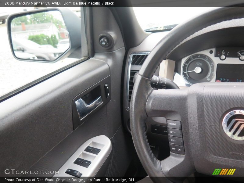 Light Ice Blue Metallic / Black 2008 Mercury Mariner V6 4WD
