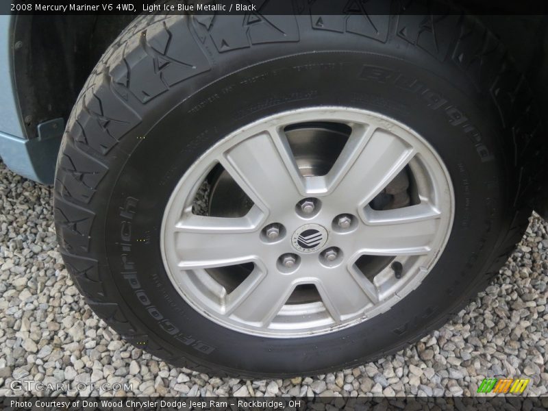 Light Ice Blue Metallic / Black 2008 Mercury Mariner V6 4WD
