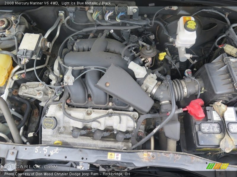 Light Ice Blue Metallic / Black 2008 Mercury Mariner V6 4WD