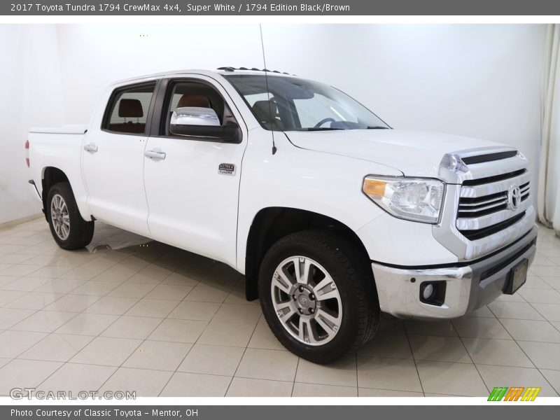 Super White / 1794 Edition Black/Brown 2017 Toyota Tundra 1794 CrewMax 4x4