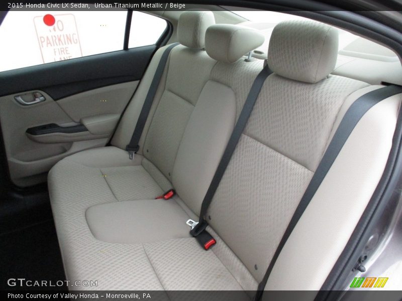 Urban Titanium Metallic / Beige 2015 Honda Civic LX Sedan
