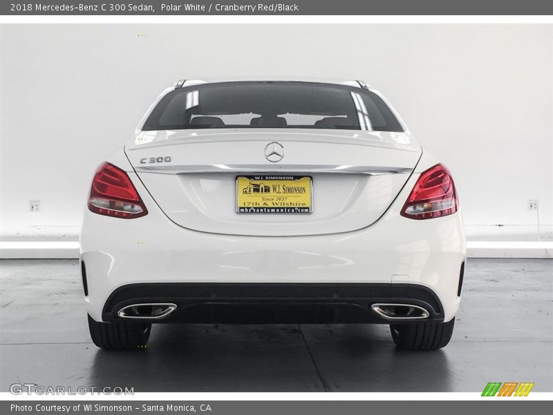 Polar White / Cranberry Red/Black 2018 Mercedes-Benz C 300 Sedan