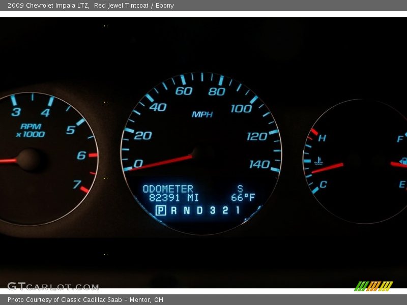 Red Jewel Tintcoat / Ebony 2009 Chevrolet Impala LTZ