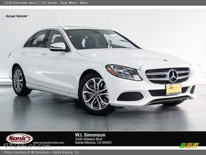 Polar White / Black 2018 Mercedes-Benz C 300 Sedan