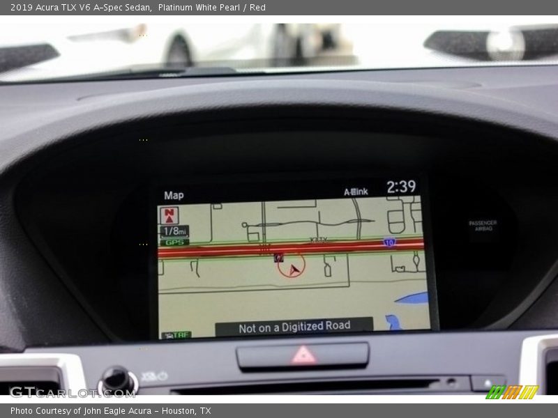 Platinum White Pearl / Red 2019 Acura TLX V6 A-Spec Sedan