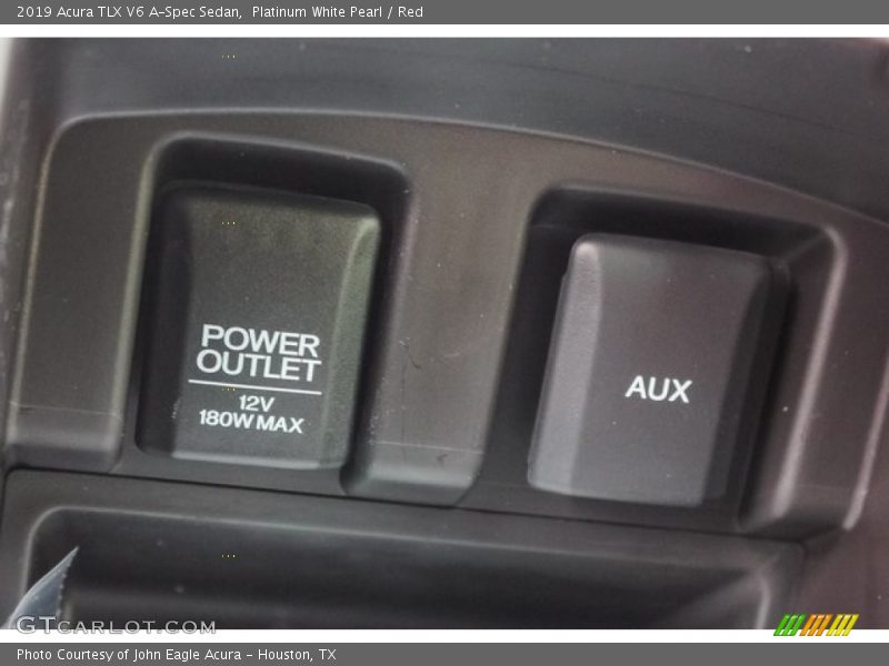 Platinum White Pearl / Red 2019 Acura TLX V6 A-Spec Sedan