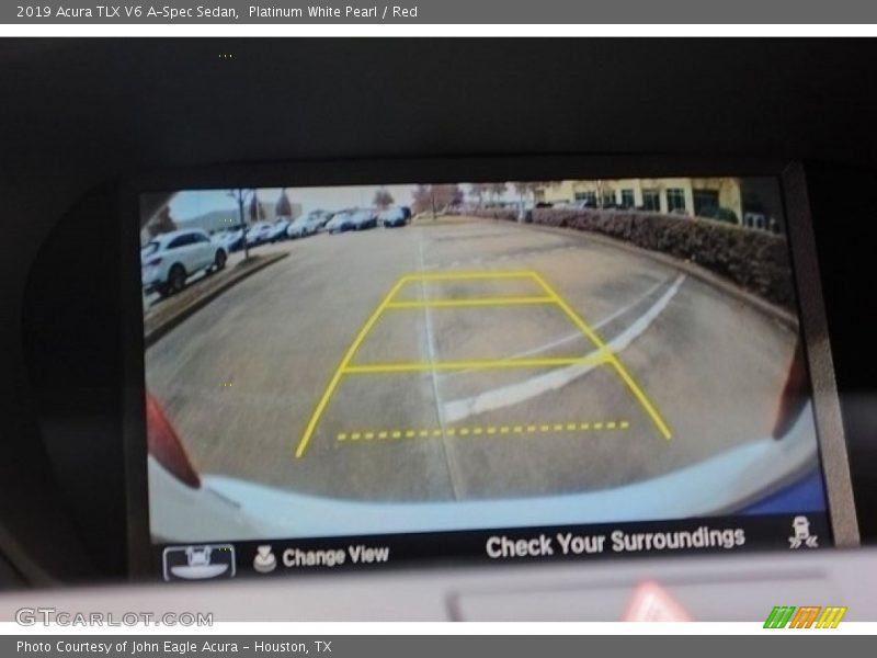 Platinum White Pearl / Red 2019 Acura TLX V6 A-Spec Sedan