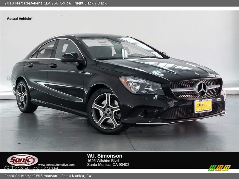 Night Black / Black 2018 Mercedes-Benz CLA 250 Coupe