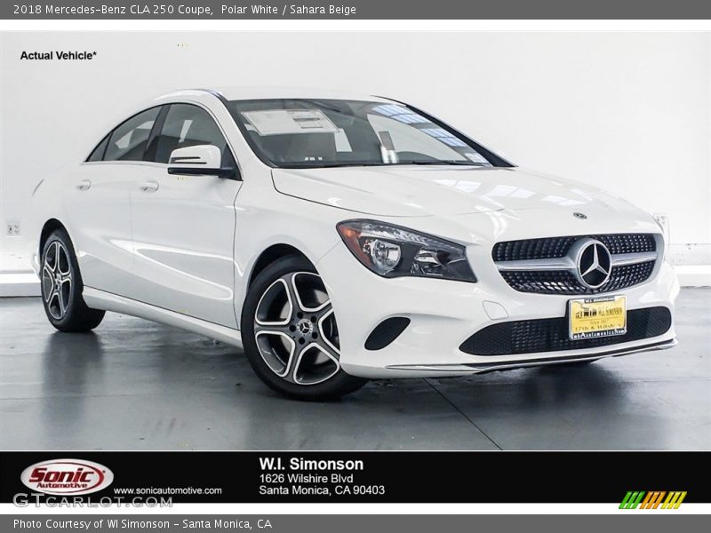 Polar White / Sahara Beige 2018 Mercedes-Benz CLA 250 Coupe
