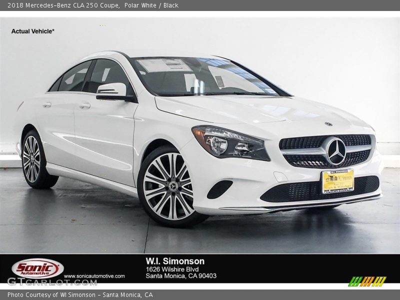 Polar White / Black 2018 Mercedes-Benz CLA 250 Coupe