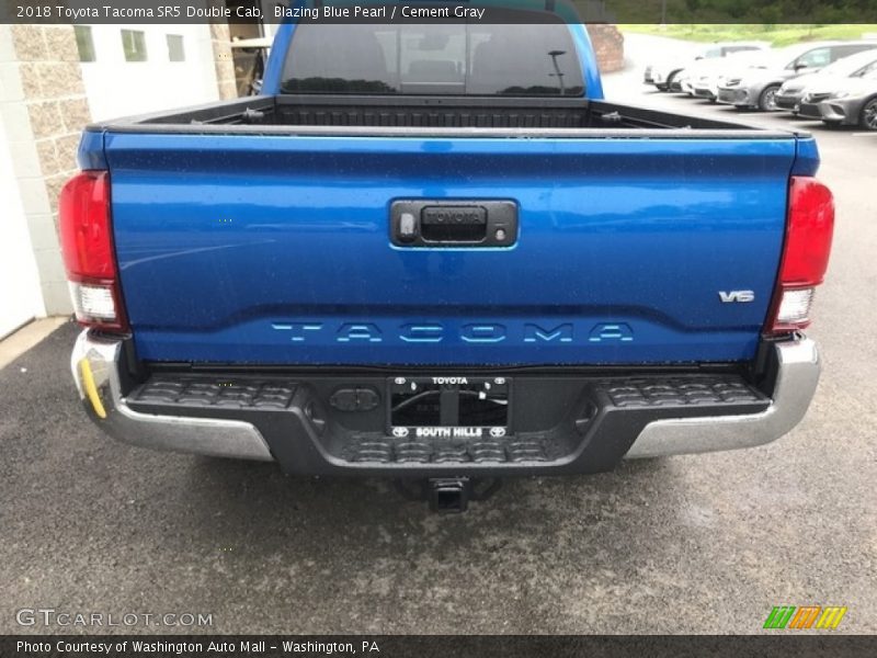 Blazing Blue Pearl / Cement Gray 2018 Toyota Tacoma SR5 Double Cab