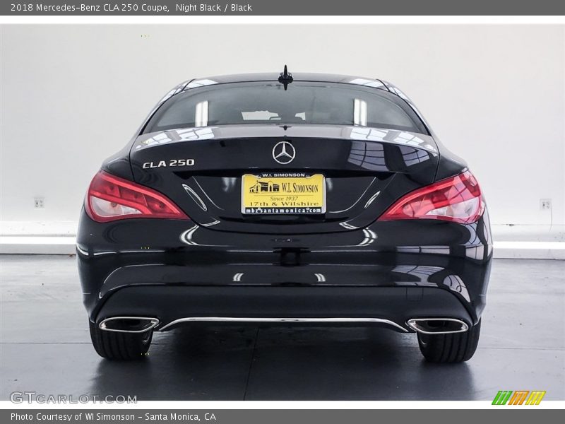 Night Black / Black 2018 Mercedes-Benz CLA 250 Coupe
