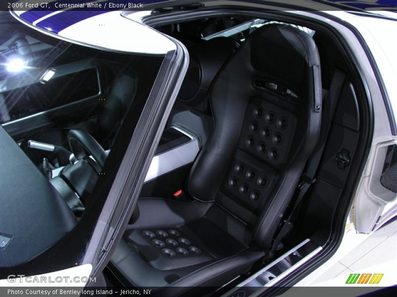 2006 Ford GT, Centennial White/Sonic Blue  / Ebony Black Leather, Drivers Seat - 2006 Ford GT 