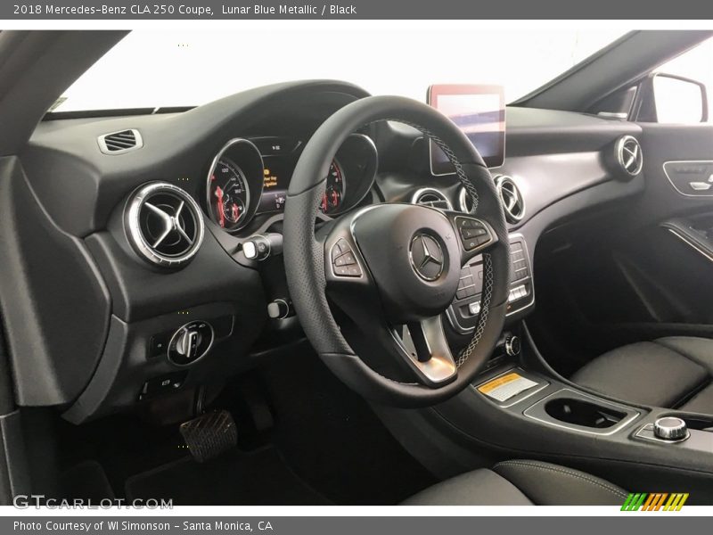 Lunar Blue Metallic / Black 2018 Mercedes-Benz CLA 250 Coupe