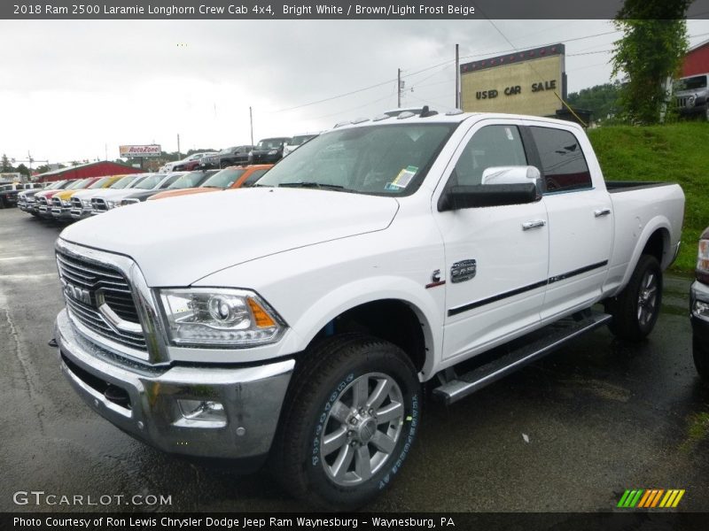 Bright White / Brown/Light Frost Beige 2018 Ram 2500 Laramie Longhorn Crew Cab 4x4