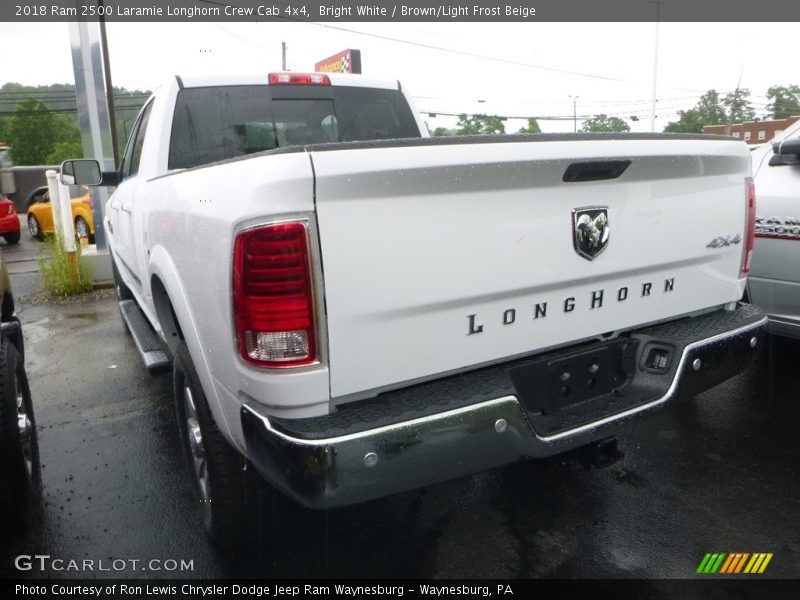 Bright White / Brown/Light Frost Beige 2018 Ram 2500 Laramie Longhorn Crew Cab 4x4