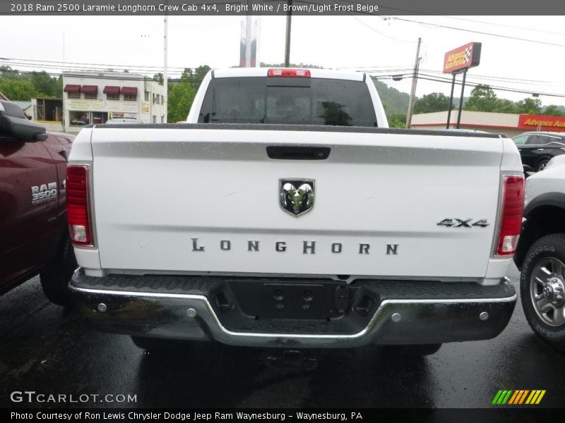 Bright White / Brown/Light Frost Beige 2018 Ram 2500 Laramie Longhorn Crew Cab 4x4