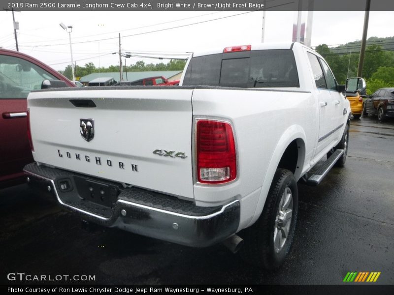 Bright White / Brown/Light Frost Beige 2018 Ram 2500 Laramie Longhorn Crew Cab 4x4