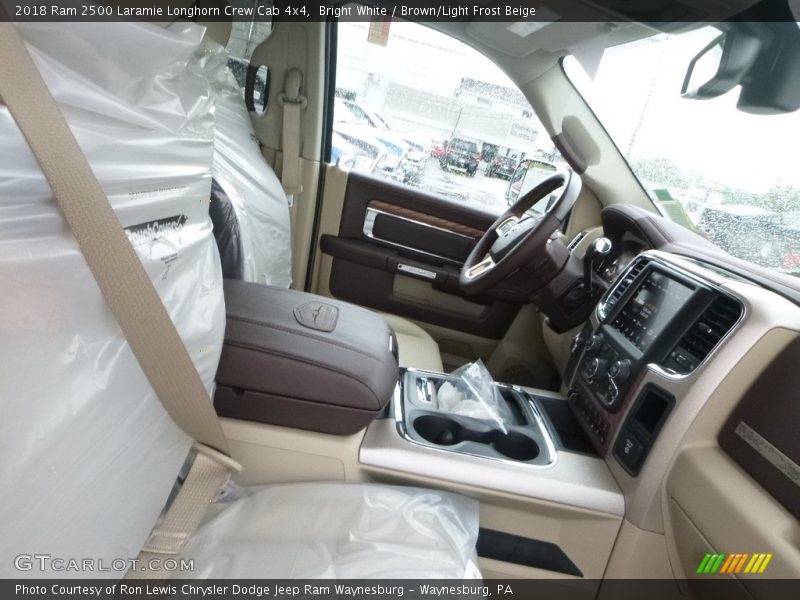 Bright White / Brown/Light Frost Beige 2018 Ram 2500 Laramie Longhorn Crew Cab 4x4