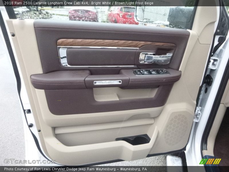 Bright White / Brown/Light Frost Beige 2018 Ram 2500 Laramie Longhorn Crew Cab 4x4