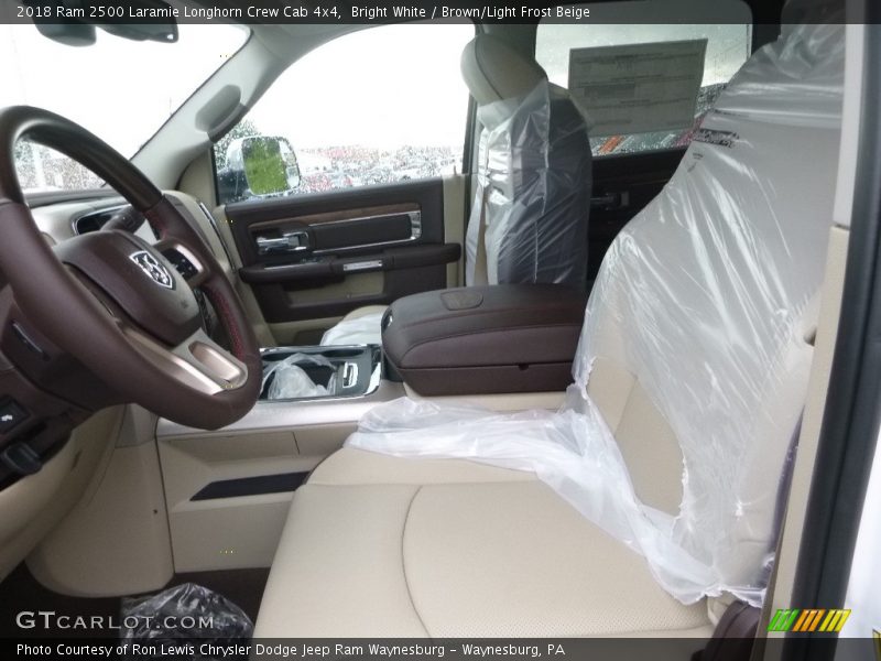 Bright White / Brown/Light Frost Beige 2018 Ram 2500 Laramie Longhorn Crew Cab 4x4