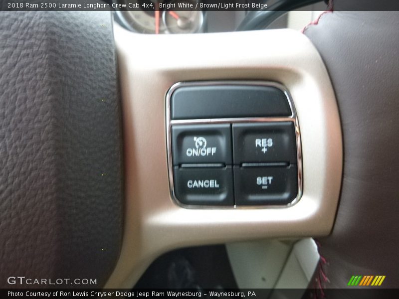 Bright White / Brown/Light Frost Beige 2018 Ram 2500 Laramie Longhorn Crew Cab 4x4