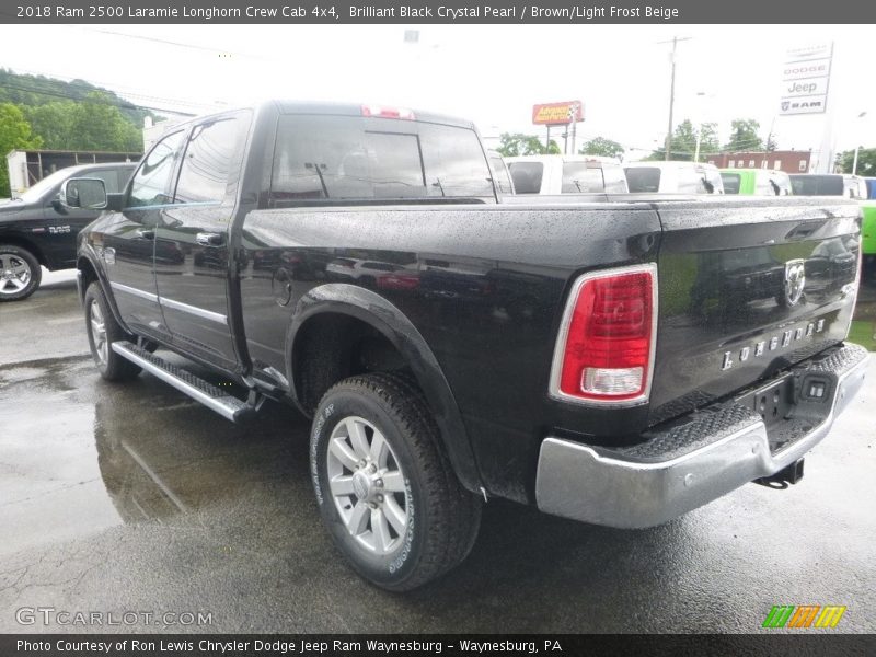 Brilliant Black Crystal Pearl / Brown/Light Frost Beige 2018 Ram 2500 Laramie Longhorn Crew Cab 4x4