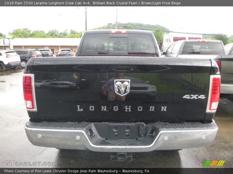 Brilliant Black Crystal Pearl / Brown/Light Frost Beige 2018 Ram 2500 Laramie Longhorn Crew Cab 4x4