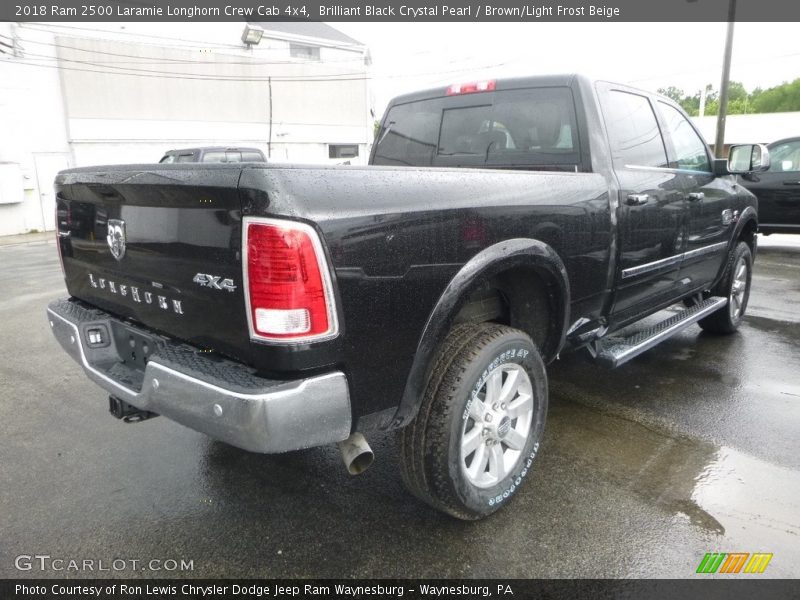 Brilliant Black Crystal Pearl / Brown/Light Frost Beige 2018 Ram 2500 Laramie Longhorn Crew Cab 4x4