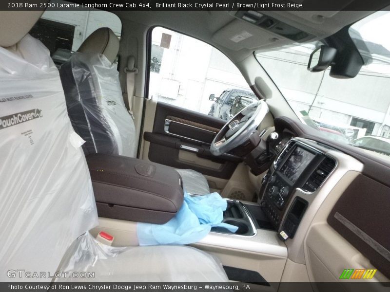 Brilliant Black Crystal Pearl / Brown/Light Frost Beige 2018 Ram 2500 Laramie Longhorn Crew Cab 4x4