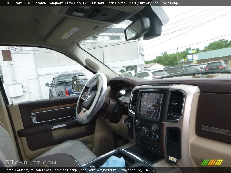 Brilliant Black Crystal Pearl / Brown/Light Frost Beige 2018 Ram 2500 Laramie Longhorn Crew Cab 4x4