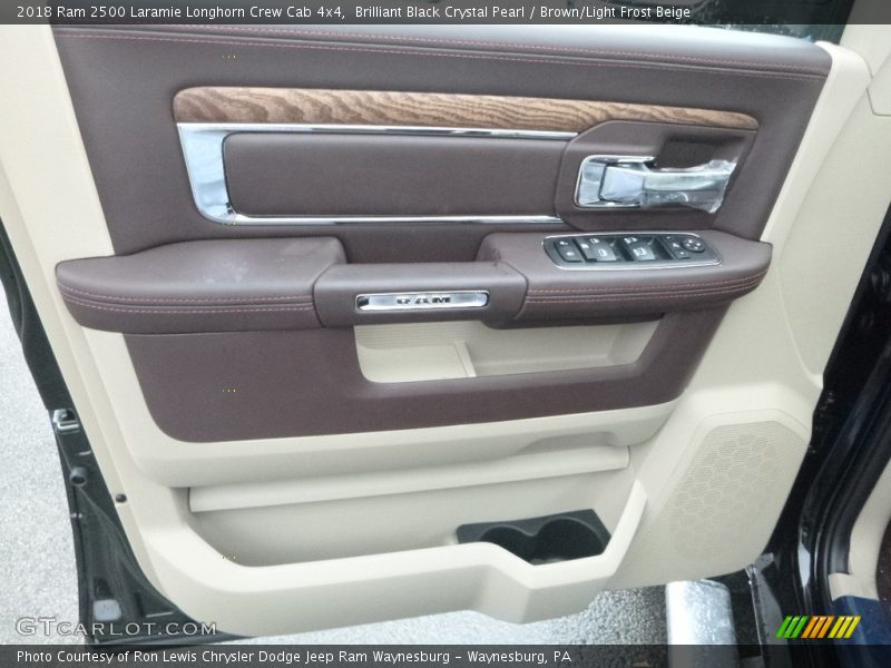 Brilliant Black Crystal Pearl / Brown/Light Frost Beige 2018 Ram 2500 Laramie Longhorn Crew Cab 4x4