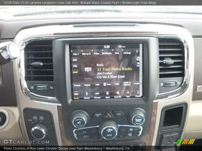 Brilliant Black Crystal Pearl / Brown/Light Frost Beige 2018 Ram 2500 Laramie Longhorn Crew Cab 4x4