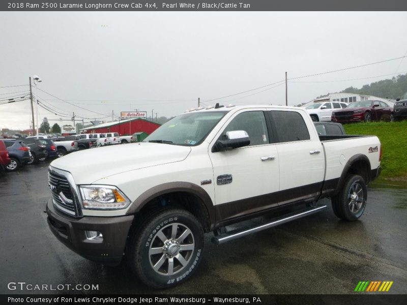 Pearl White / Black/Cattle Tan 2018 Ram 2500 Laramie Longhorn Crew Cab 4x4