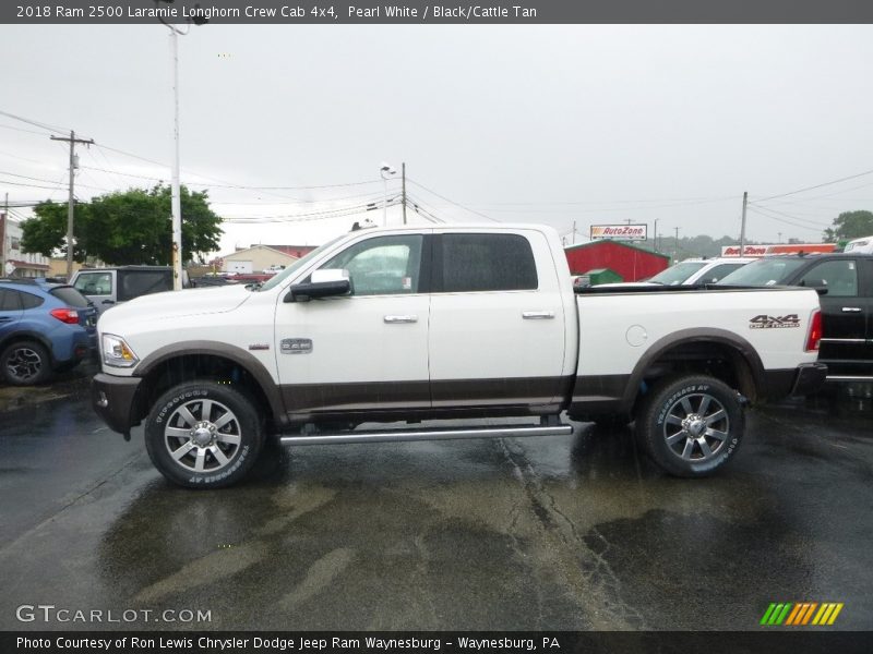 Pearl White / Black/Cattle Tan 2018 Ram 2500 Laramie Longhorn Crew Cab 4x4